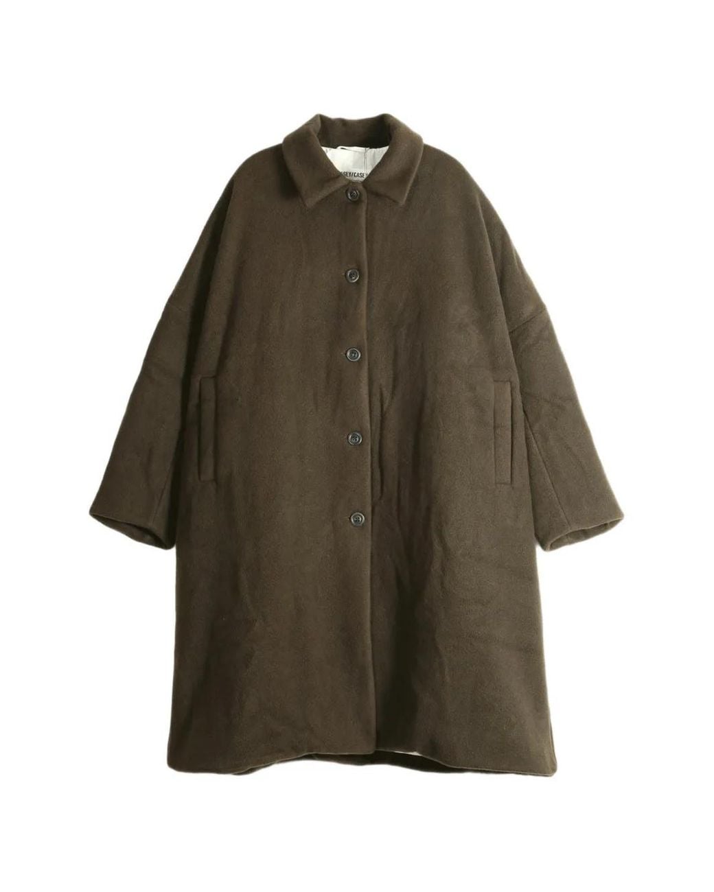Casey Casey Brown Button-Up Long-Sleeve Coat