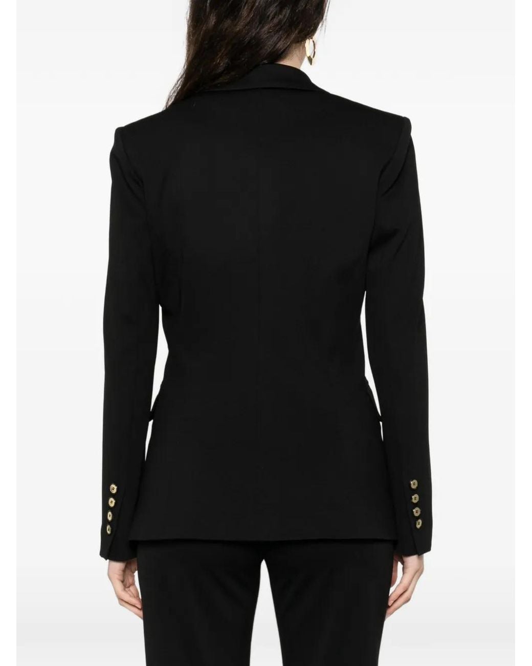 Pinko Black Veste Ajustée À Boutons Dorés