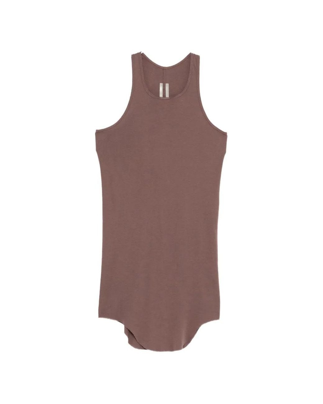 Rick Owens Brown Basic Ribbed Tank for men