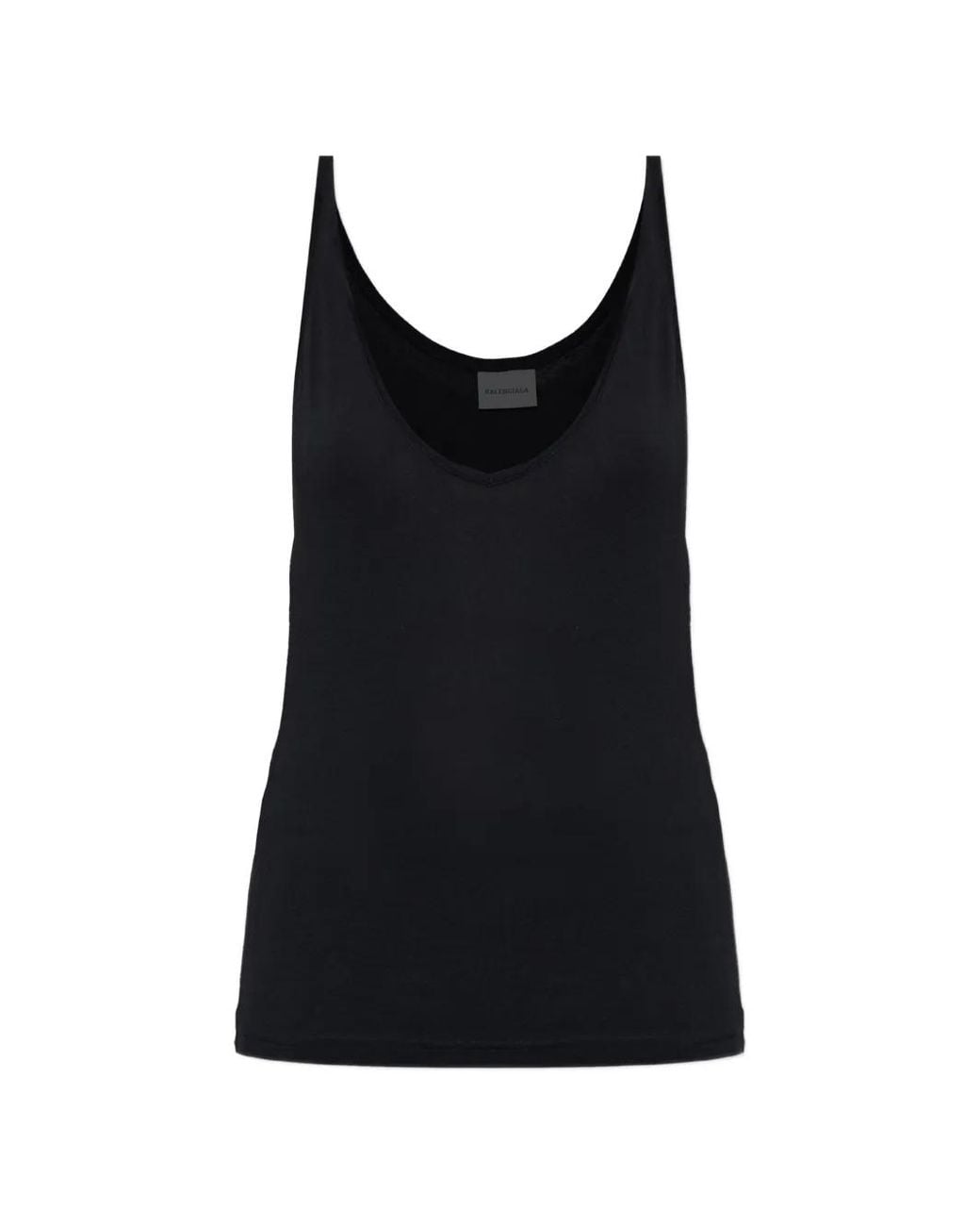 Balenciaga Black V-Neck Tank Top
