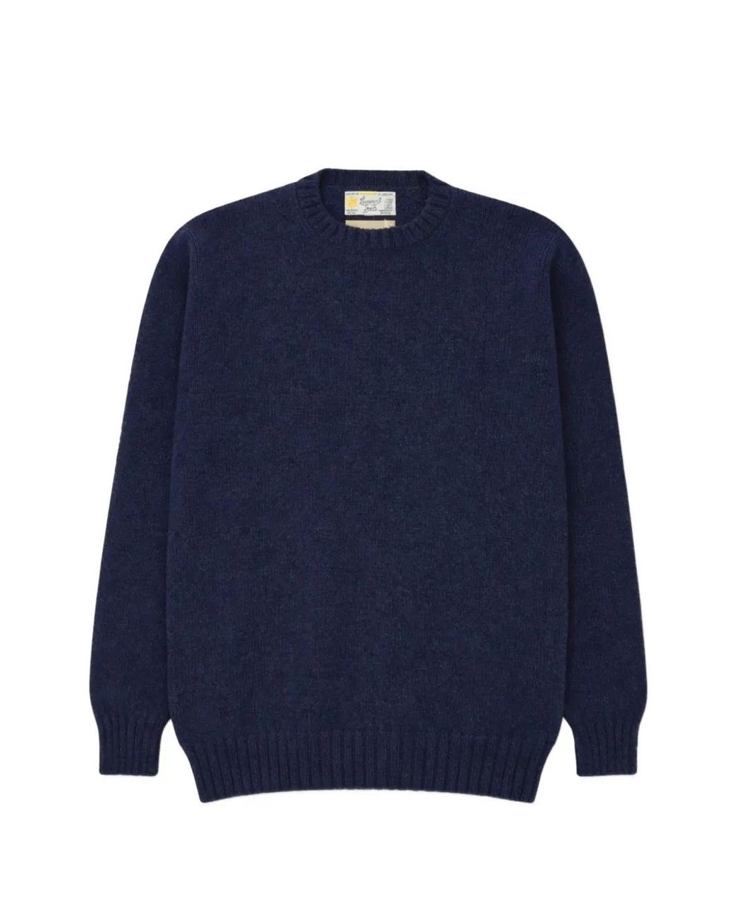 Fortela Blue Shetland Wool Sweater for men
