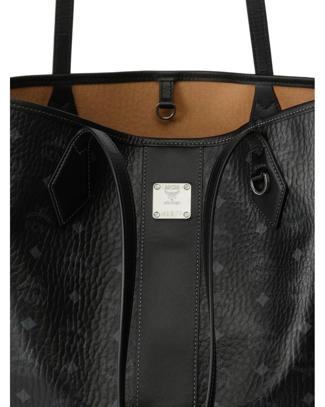 MCM Black Visetos Liz Tote Bag