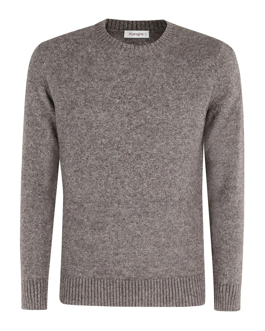Kangra Gray Round-Neck Long-Sleeve Sweater for men