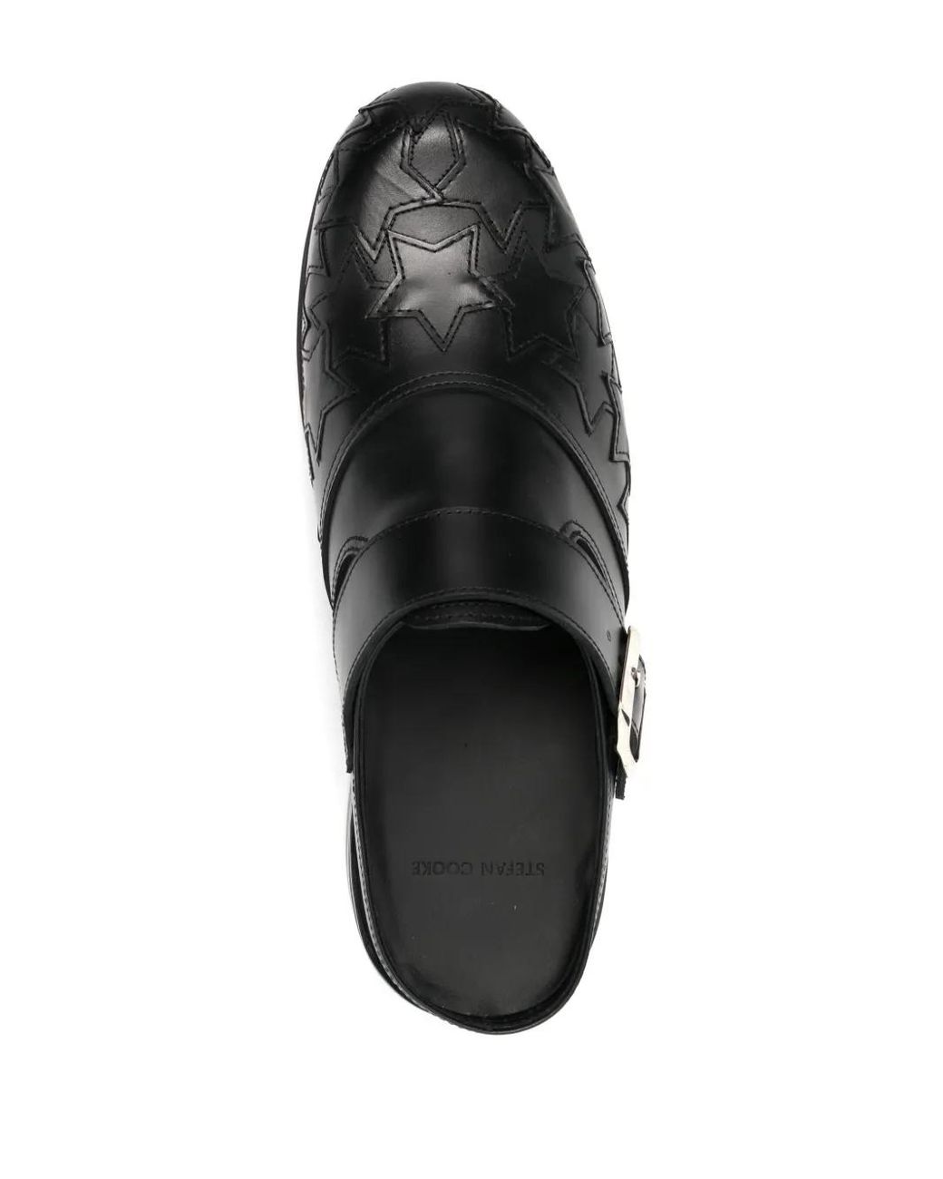 STEFAN COOKE Black Star Biker Mules for men