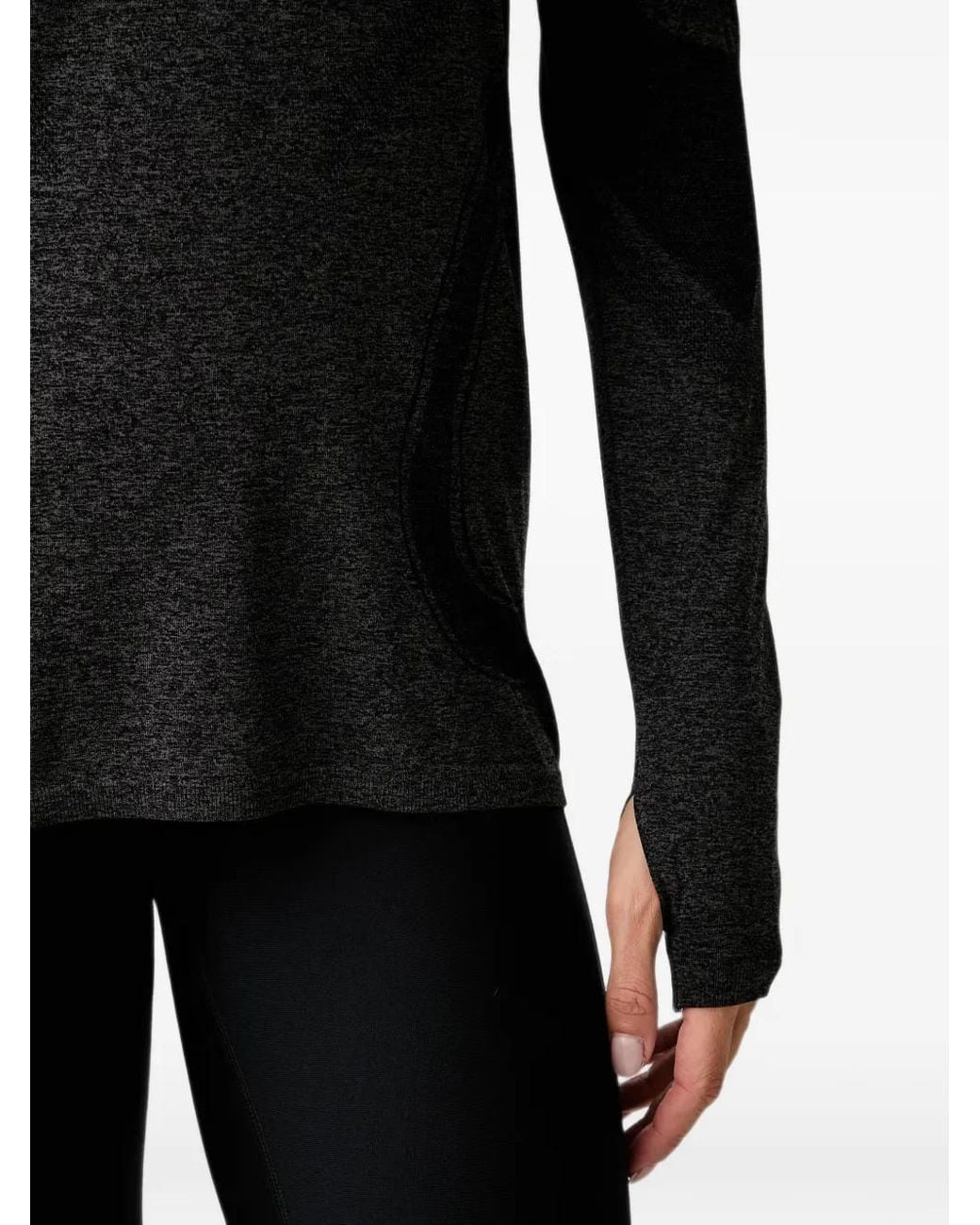 Asics Black Road Logo-Print Long-Sleeve T-Shirt