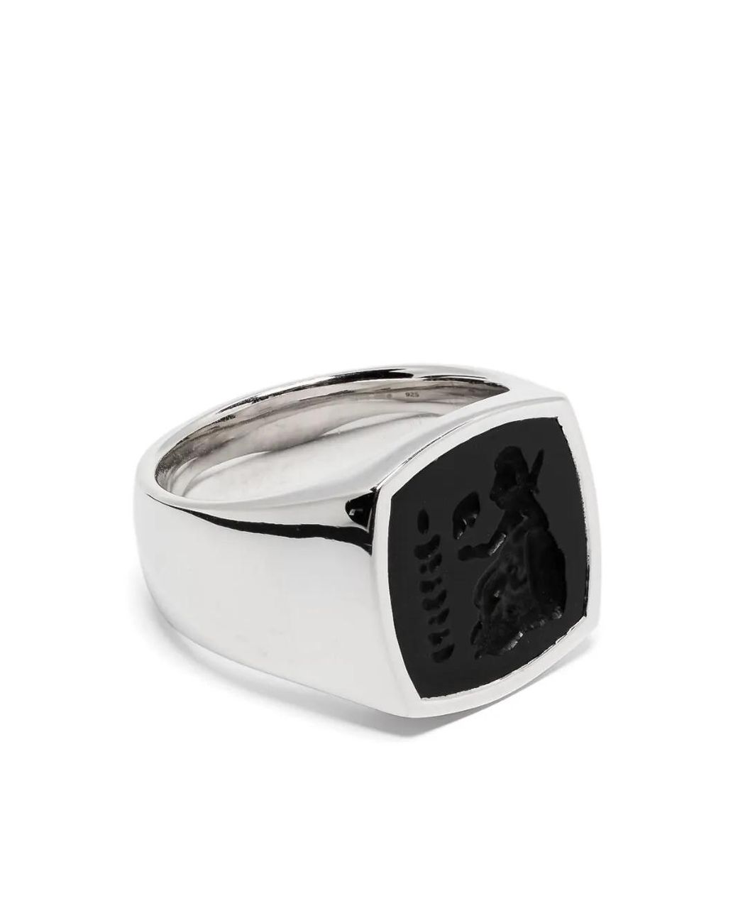 Tom Wood Gray Athena Onyx-Embellished Ring for men