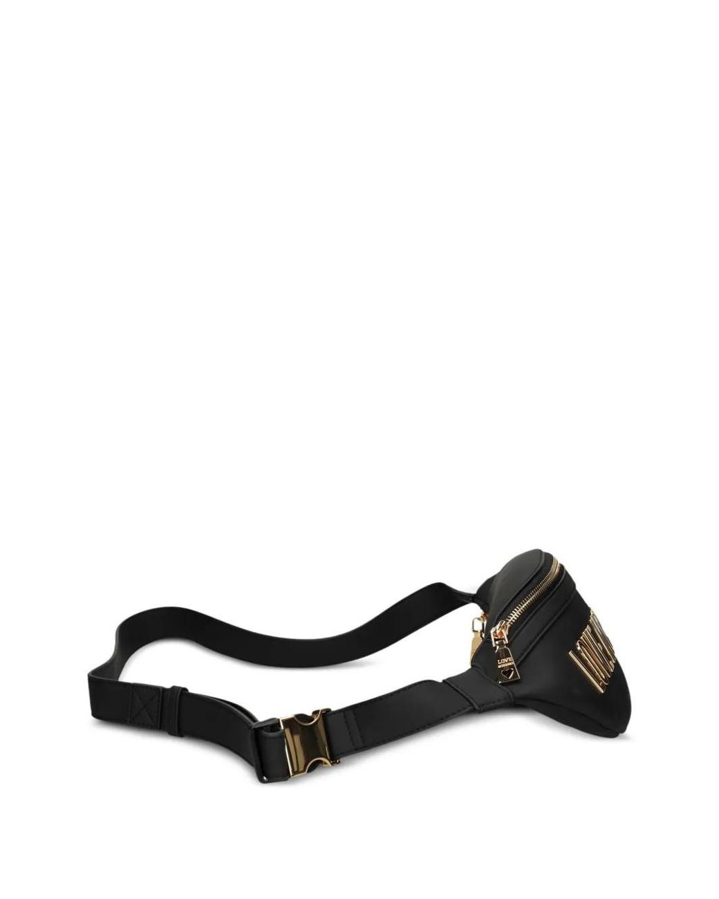 Love Moschino Black Logo-Appliqué Belt Bag