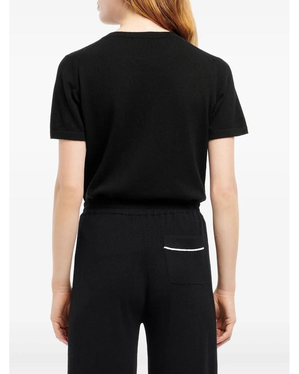 Barrie Black Knitted T-Shirt