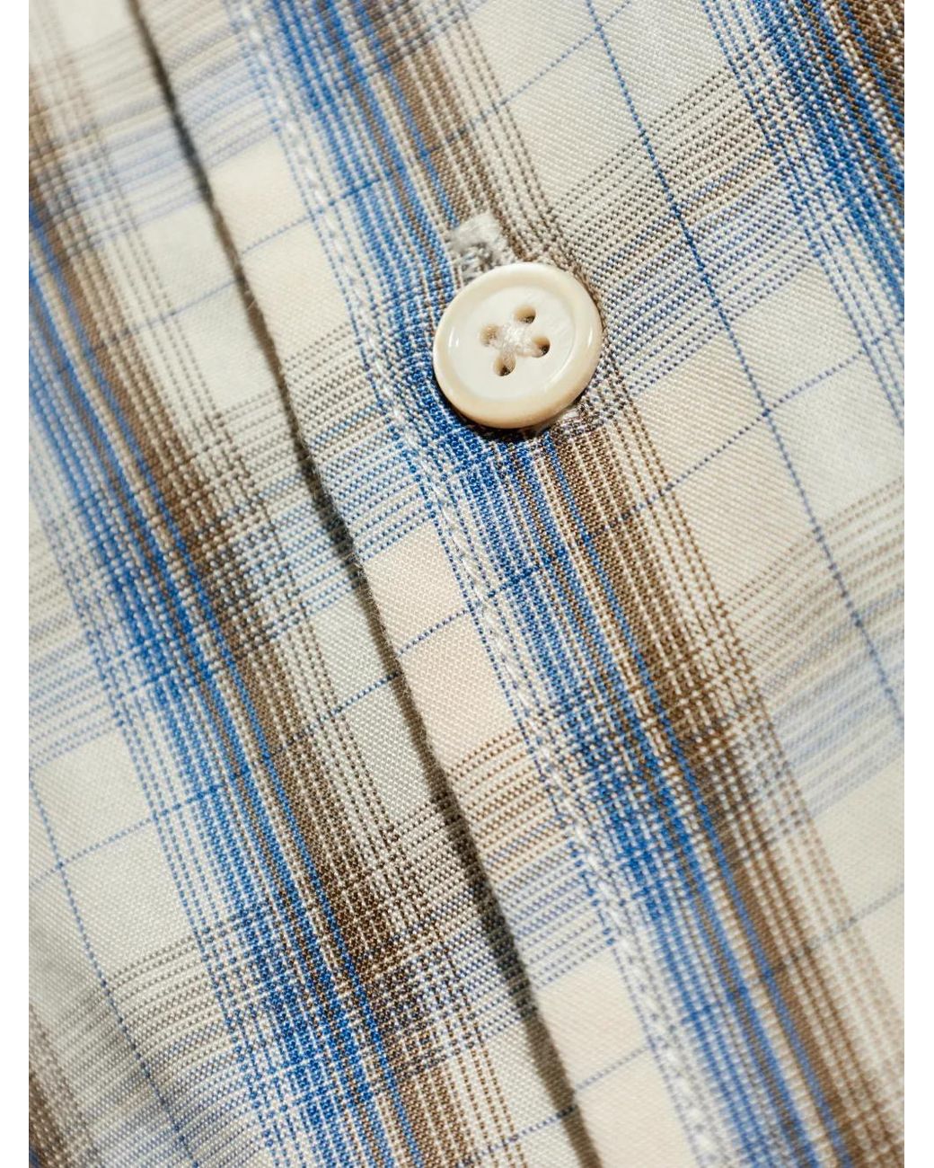 Samsøe & Samsøe White Checked-Pattern Shirt for men