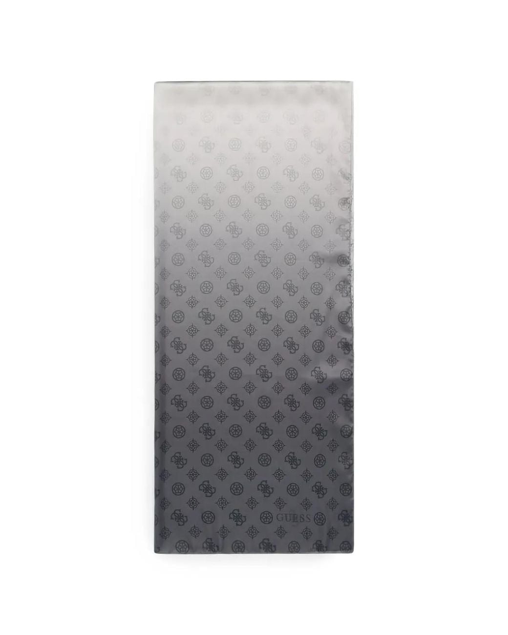 Guess Gray Monogram-Print Gradient-Effect Scarf
