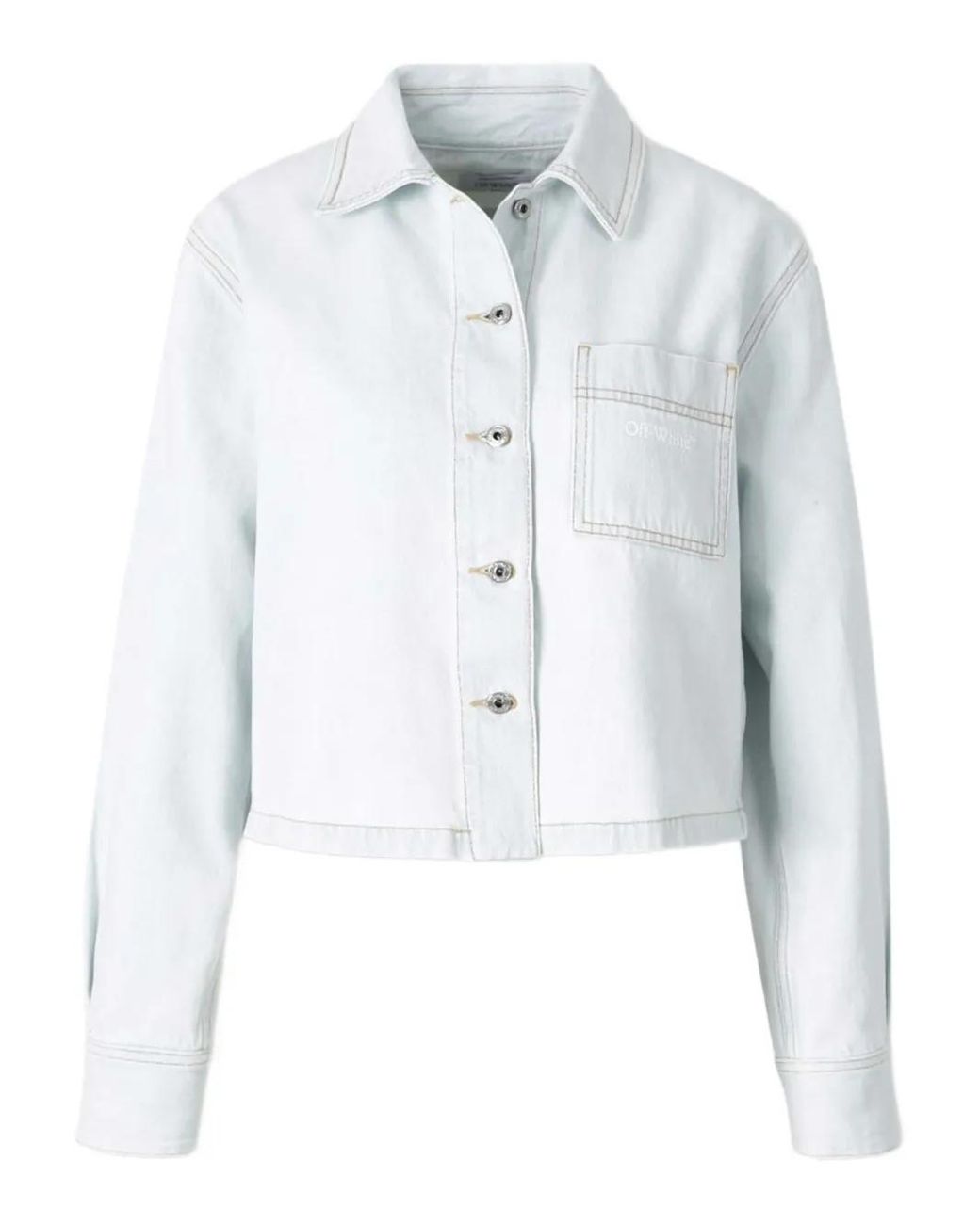 Off-White c/o Virgil Abloh Blue Button Stripes Jacket