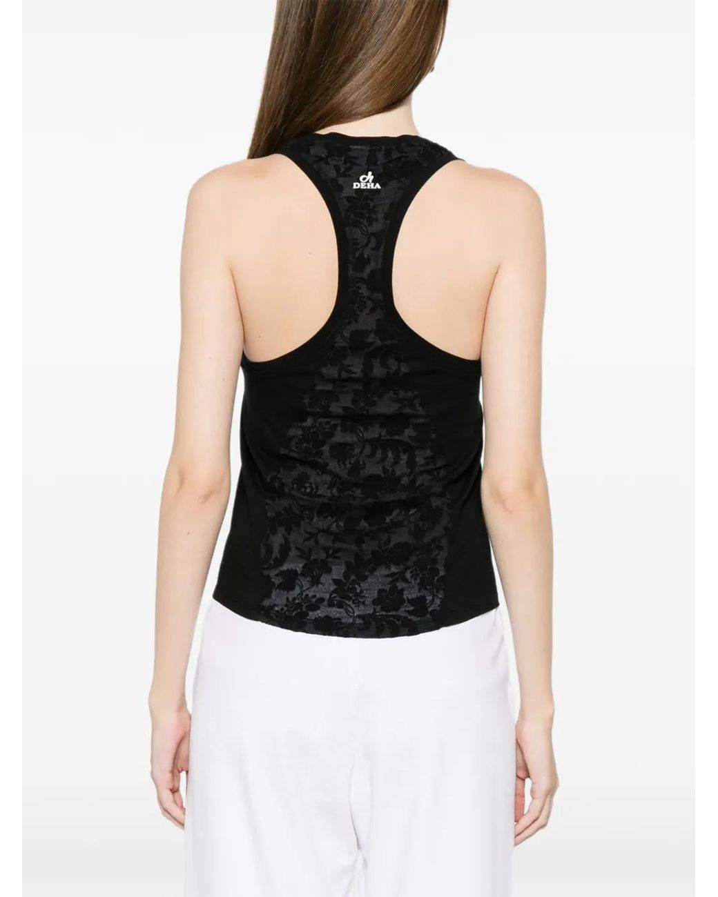 Deha Black Racer-Back Tank Top