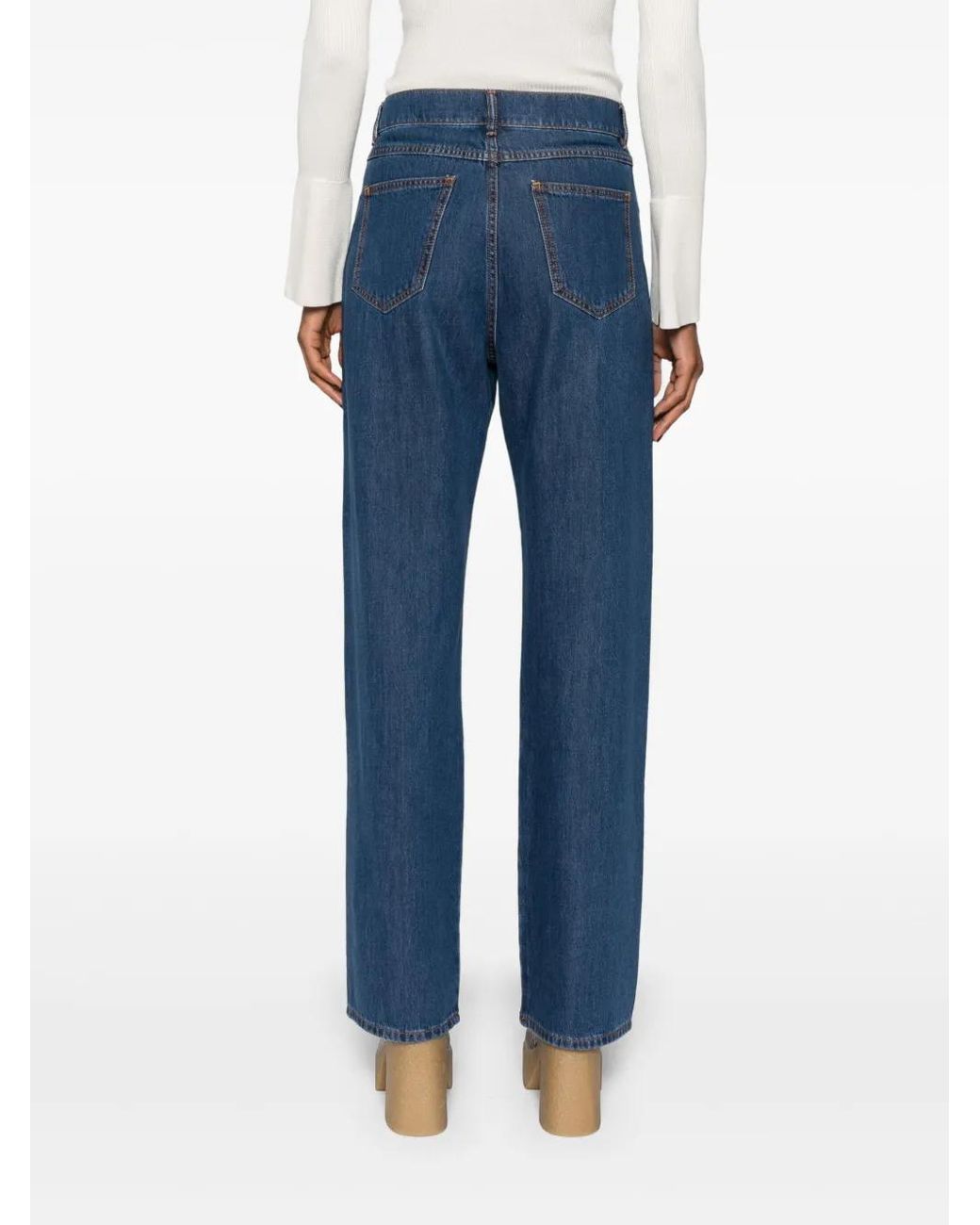 P.A.R.O.S.H. Blue Cigan Straight Jeans