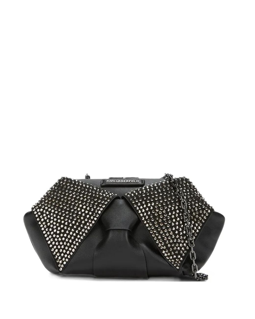 Karl Lagerfeld Black K/Novelty Studded Shoulder Bag