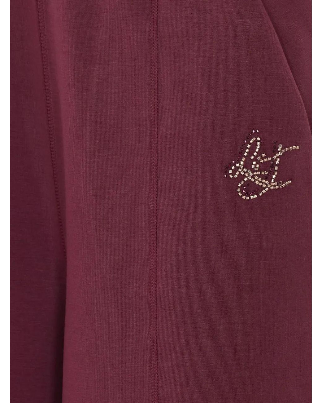 Liu Jo Purple Cotton Elastane Trousers