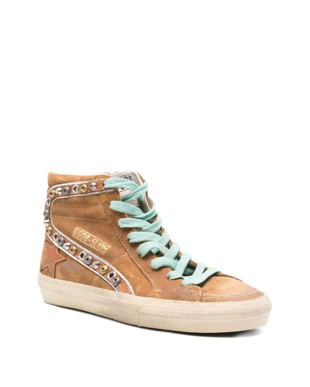 Golden Goose Deluxe Brand Natural Slide Studded Star Sneakers