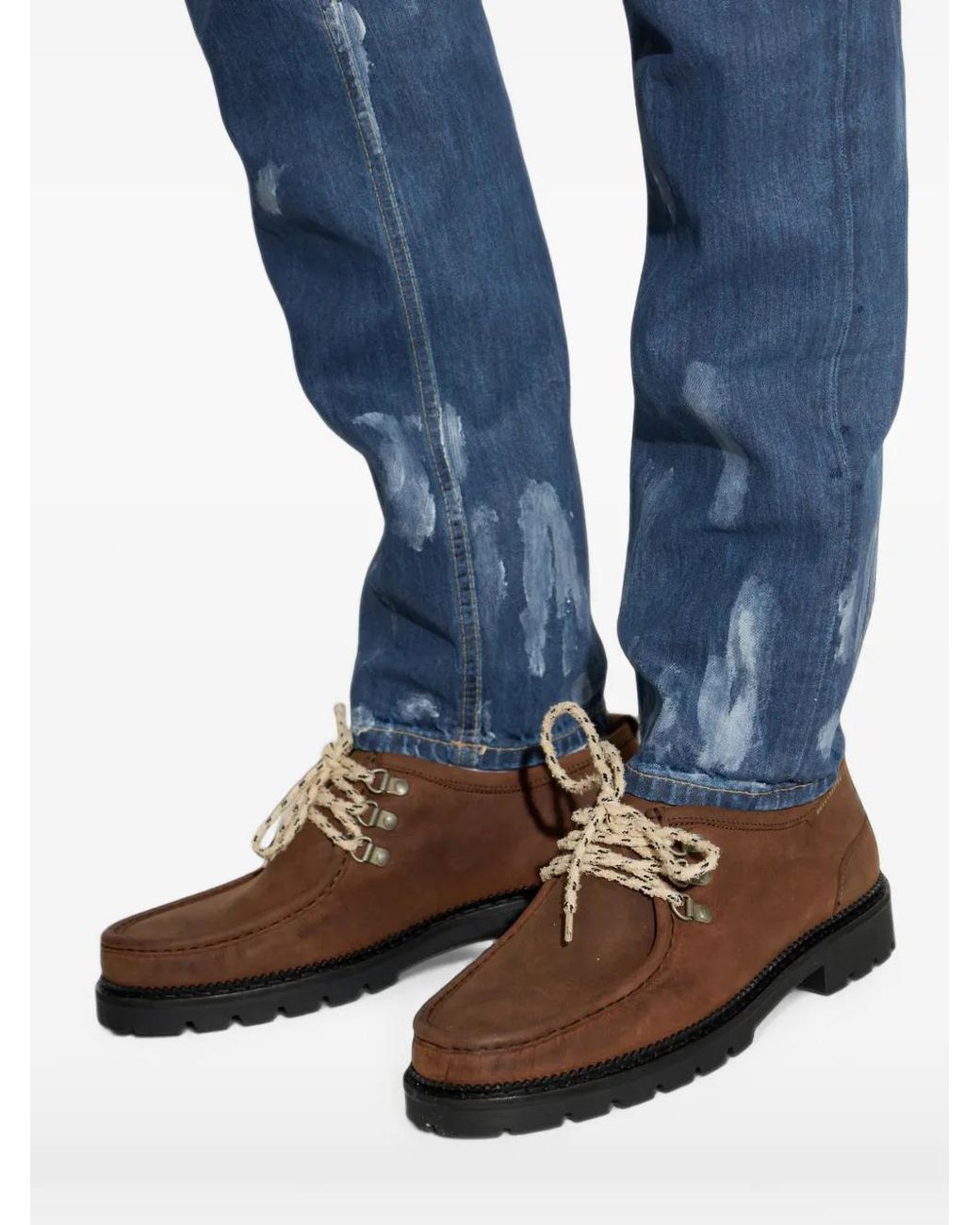Duke & Dexter Brown Moby Lace-Up Leather Shoes for men