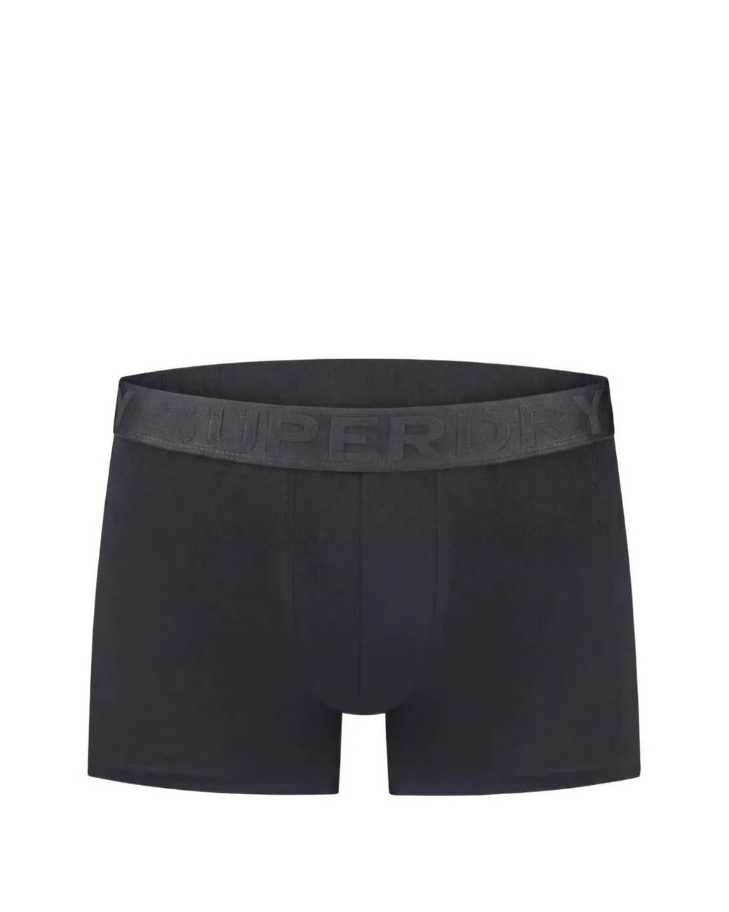 Superdry Blue Logo-Waistband Boxers Set Of 3 for men