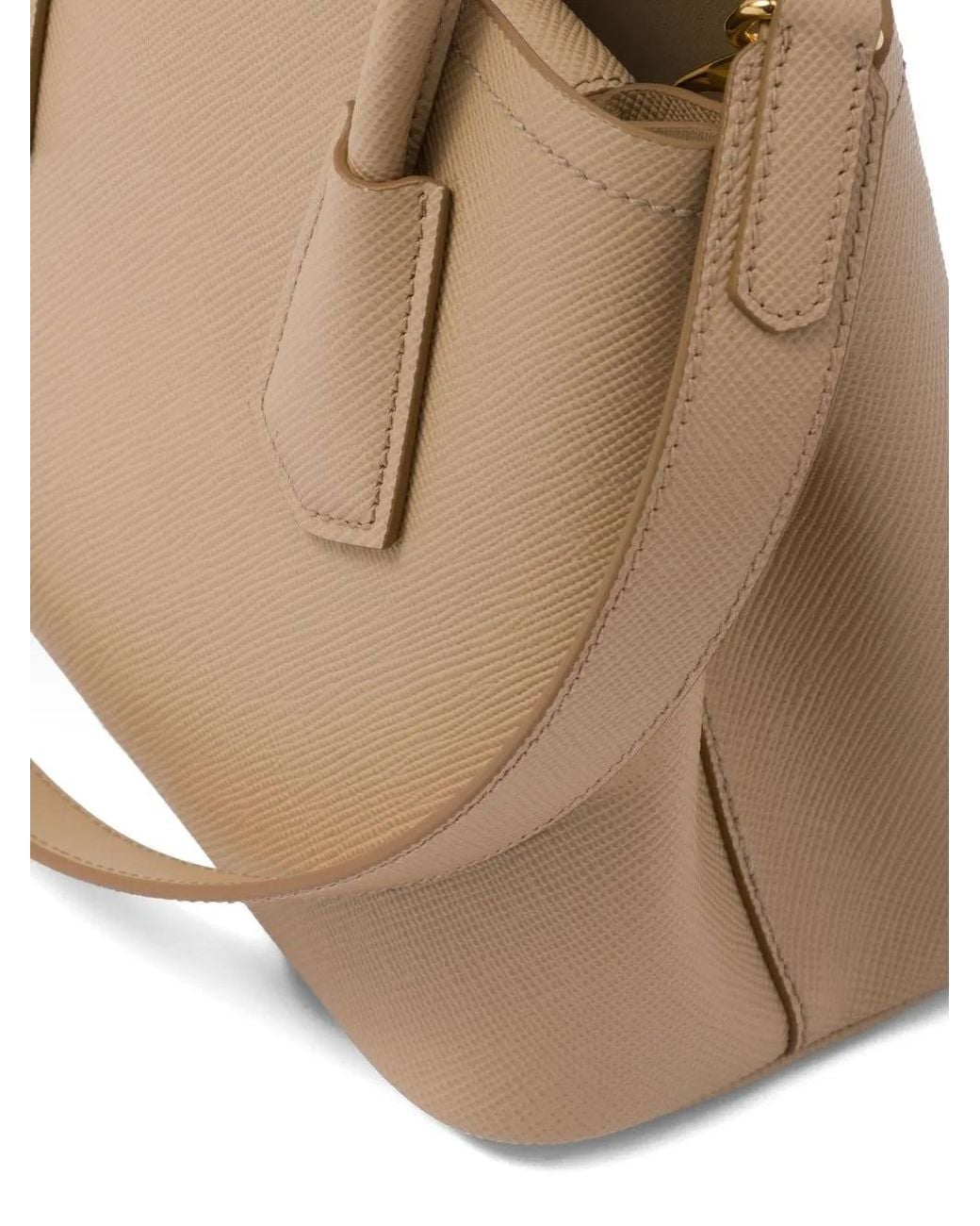 Prada Natural Double Saffiano Leather Tote Bag