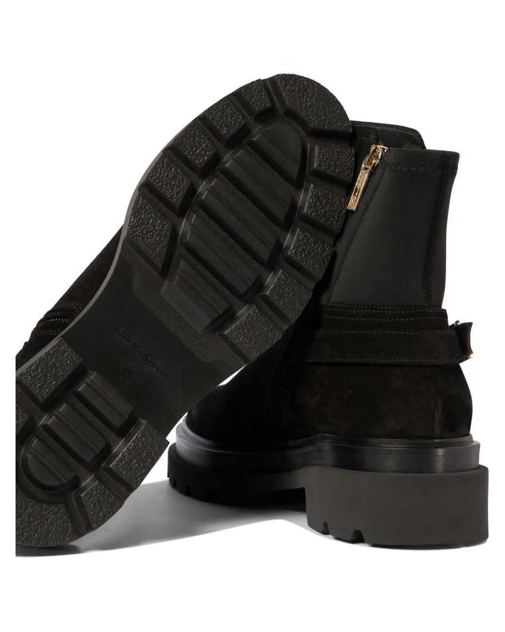 Santoni Black Boots