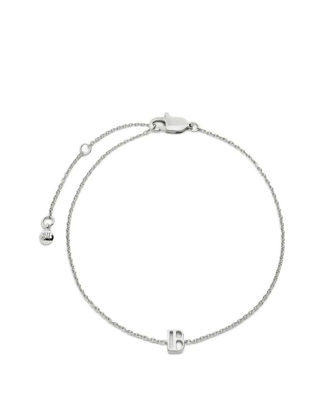 Monica Vinader Metallic Initial B Chain Bracelet