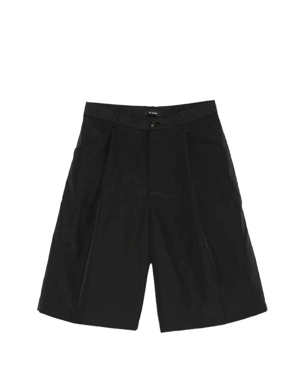 Willy Chavarria Black Chilango Pleated Shorts for men