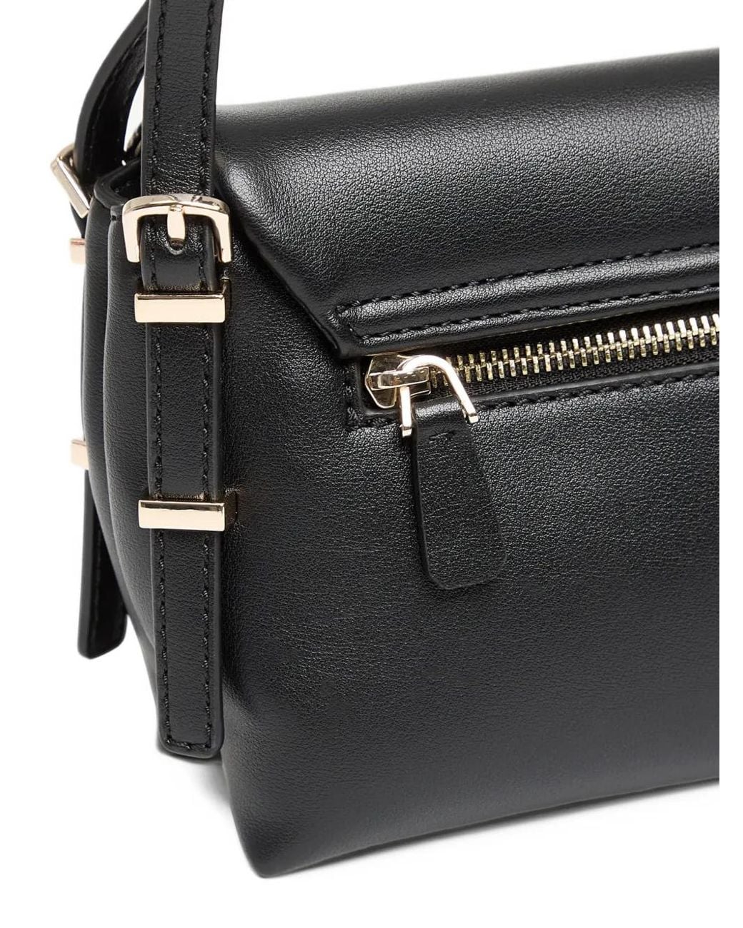 Guess Black Lefia Logo-Plaque Shoulder Bag