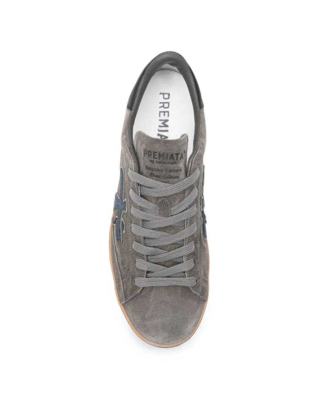 Premiata Gray Steven Logo-Patch Sneakers for men
