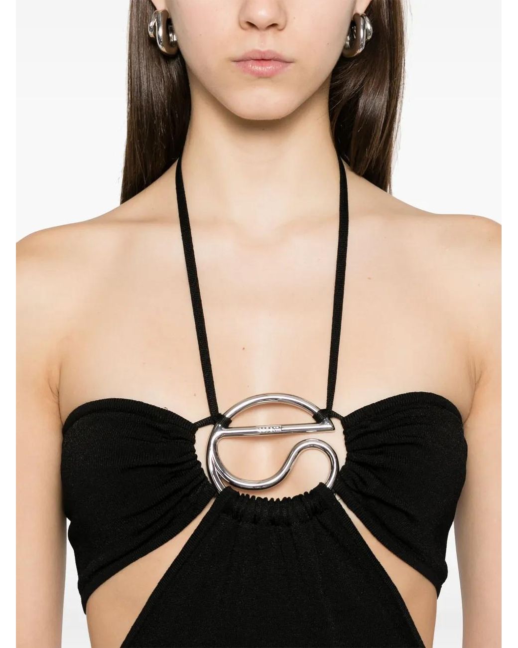 Coperni Gebreide Maxi-Jurk in het Black