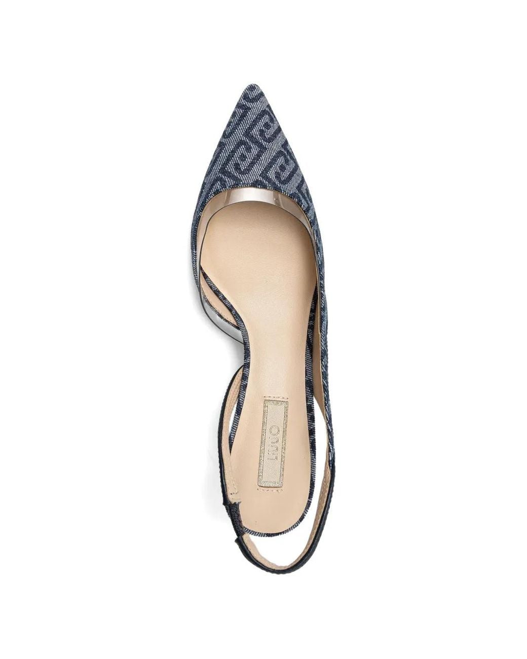 Liu Jo Blue Denim Jacquard Slingback Pumps