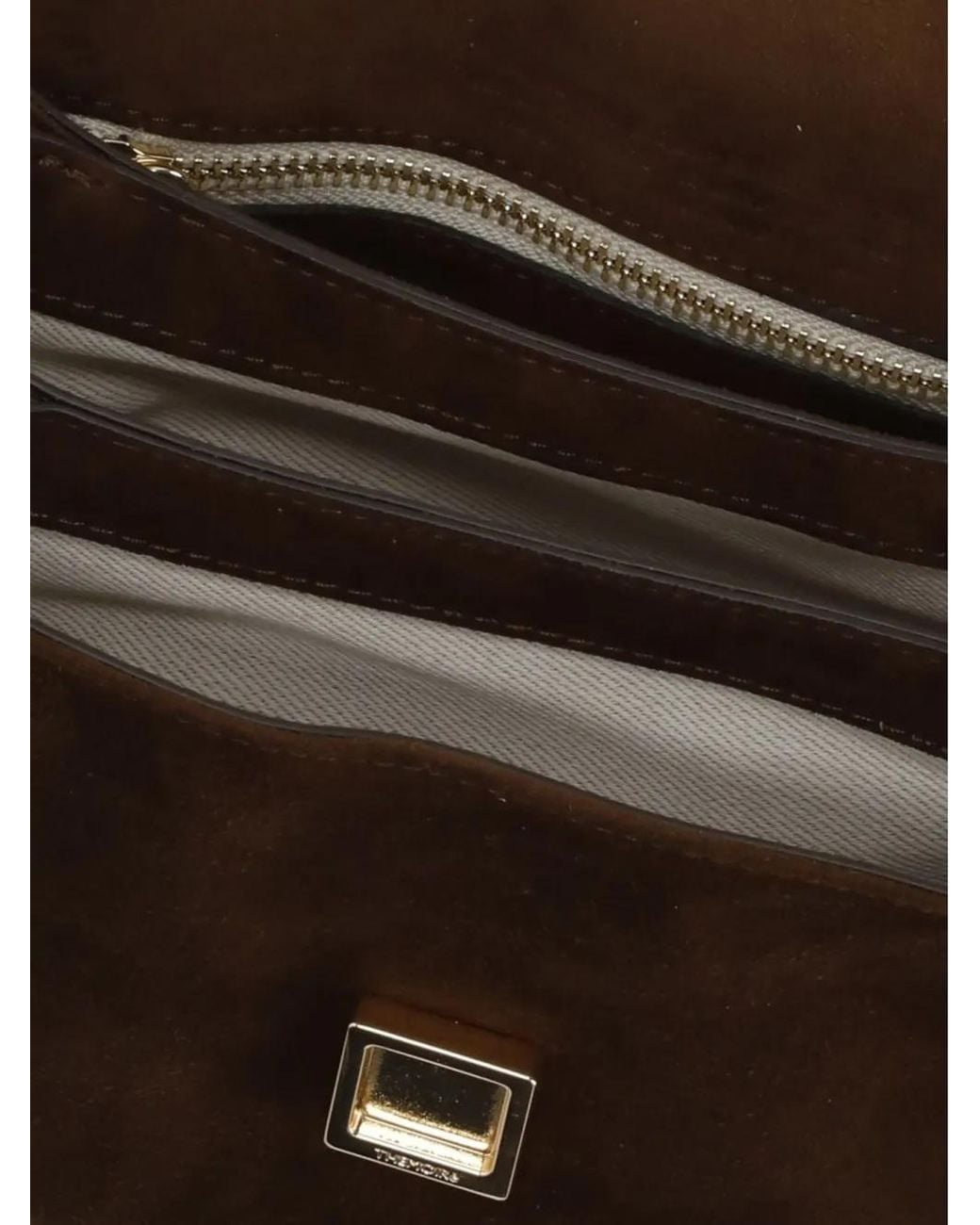 THEMOIRÈ Brown Foldover-Top Clasp-Fastening Shoulder Bag