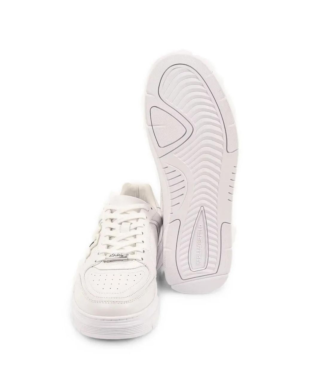 Karl Lagerfeld Perforierte Sneakers Mit Logo-Patch in White für Herren