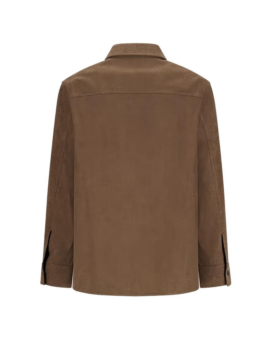 Jil Sander Brown Button-Up Wool Jacket for men