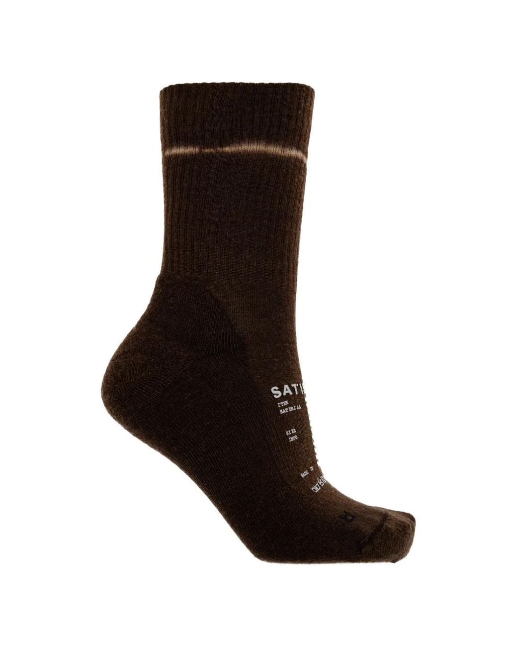Satisfy White Ribbed Wool-Blend Socks for men