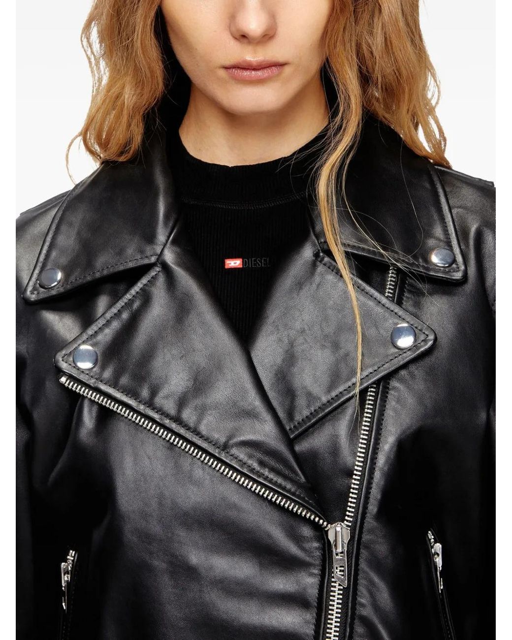 Chaqueta L-Unatic De Piel DIESEL de color Black