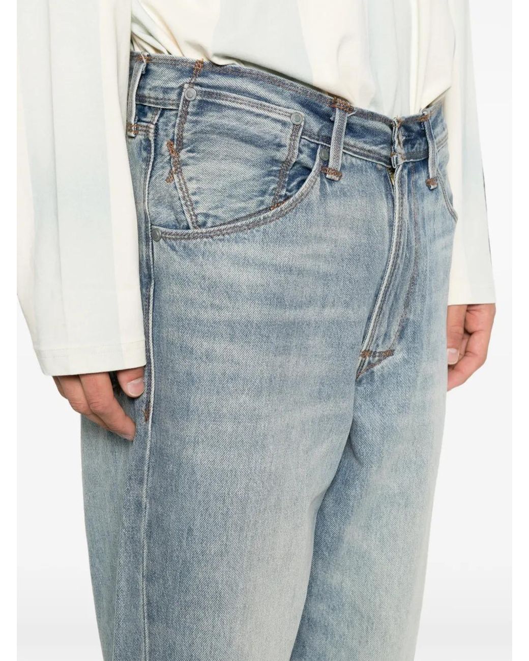 Vaqueros Anchos Con Efecto Descolorido Levi's de hombre de color Blue