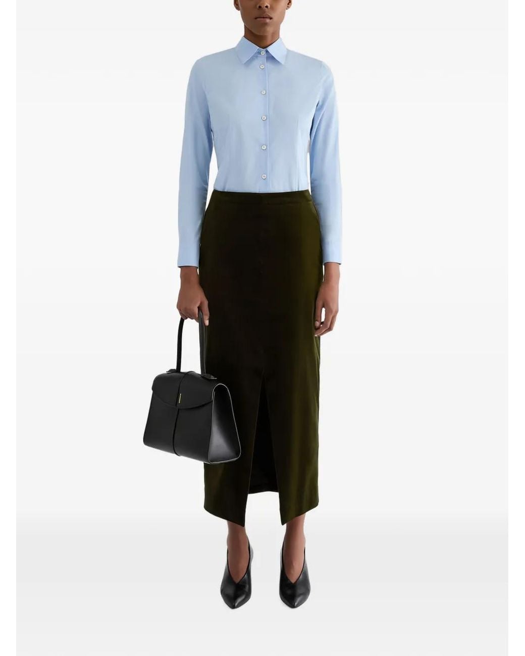 Jil Sander Black Velvet Skirt
