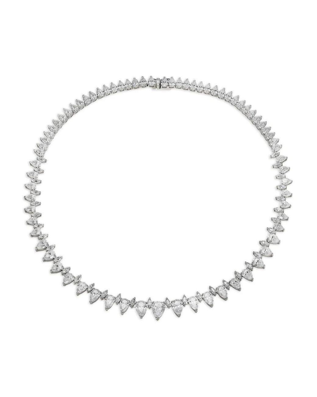 Anabela Chan White Love And Tears Eternity Diamond Necklace