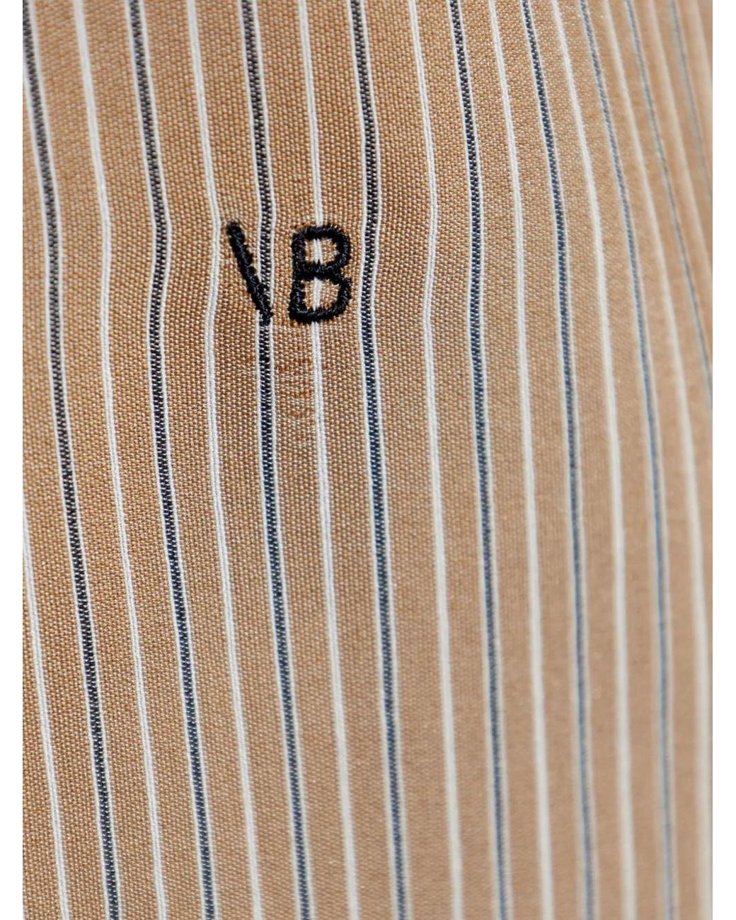Victoria Beckham Natural Stripe Pajama Shirt