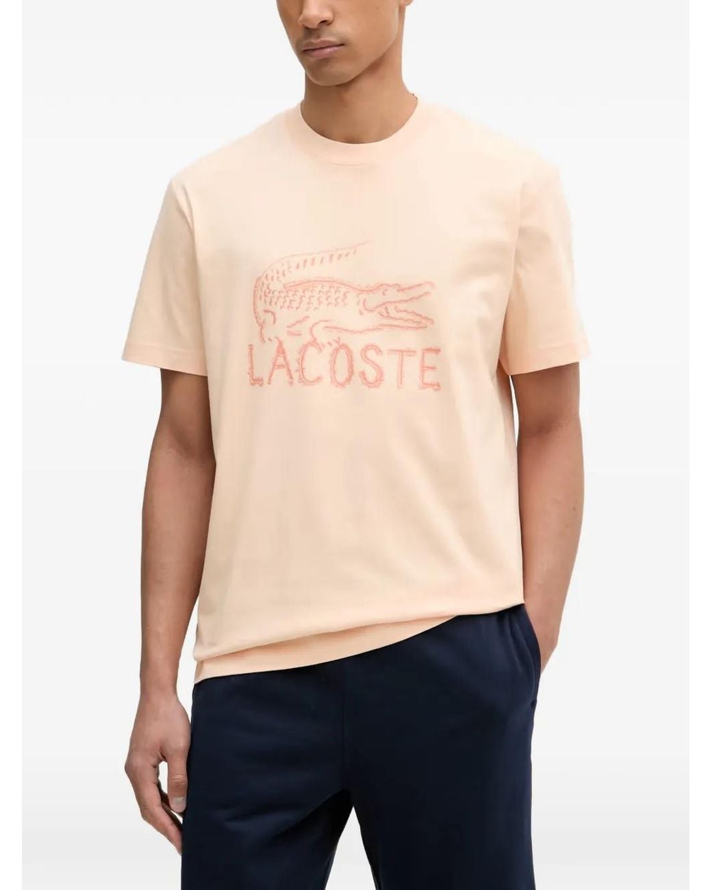 Lacoste Blue T-Shirt À Logo Imprimé for men