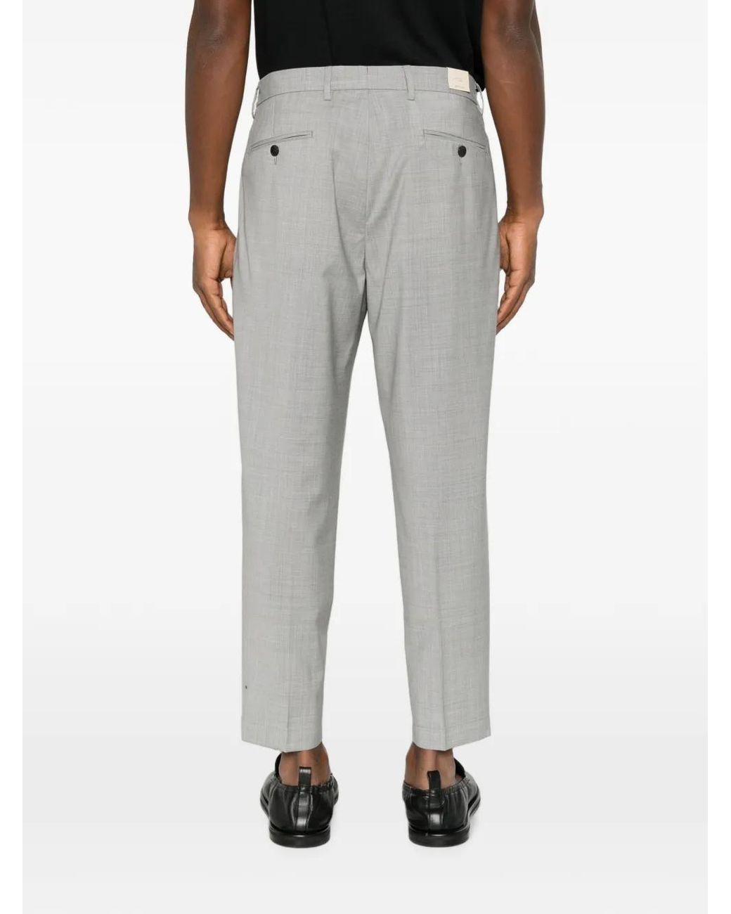 Briglia 1949 Gray Pleated Tailored Trousers for men