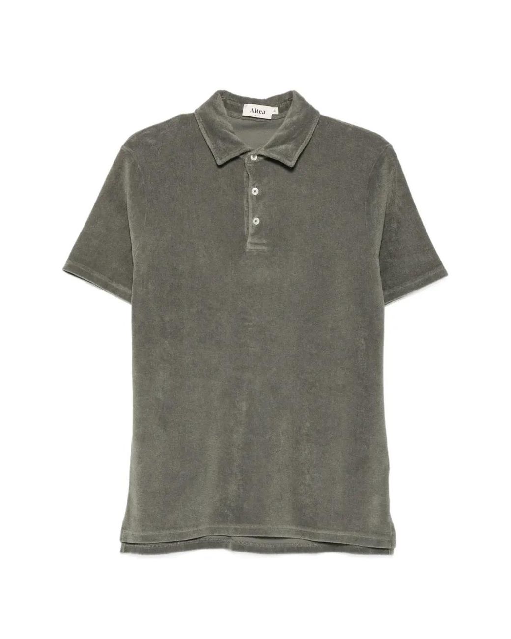 Altea Gray Side-Slit Polo Shirt for men