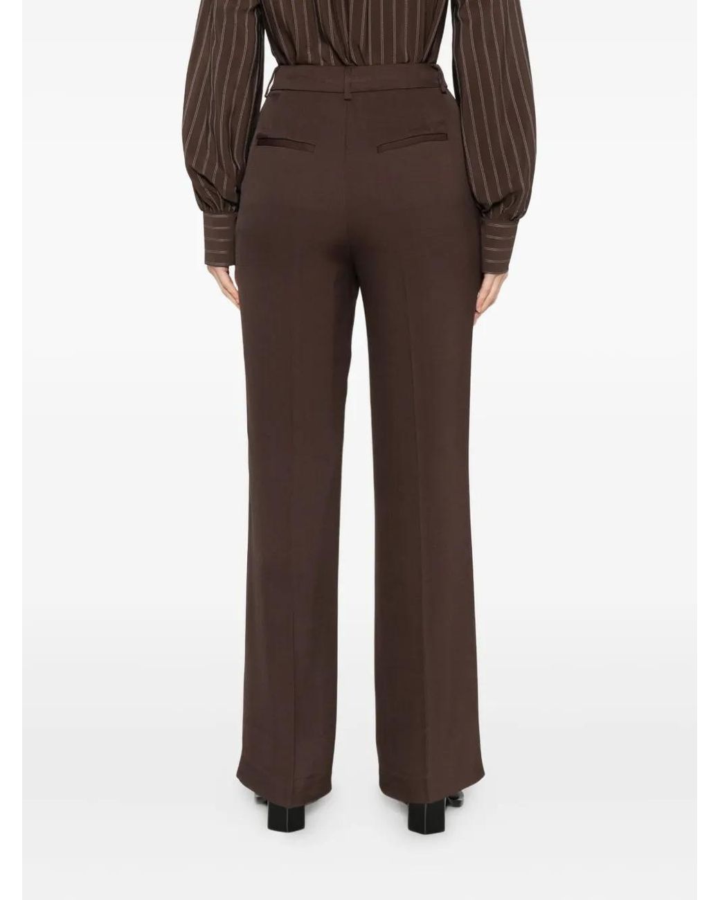 Semicouture Brown Flared Trousers