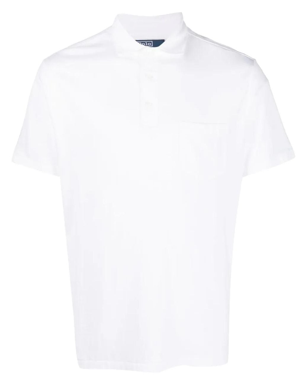 Polo Ralph Lauren White Embroidered-Logo Short-Sleeve Polo Shirt for men