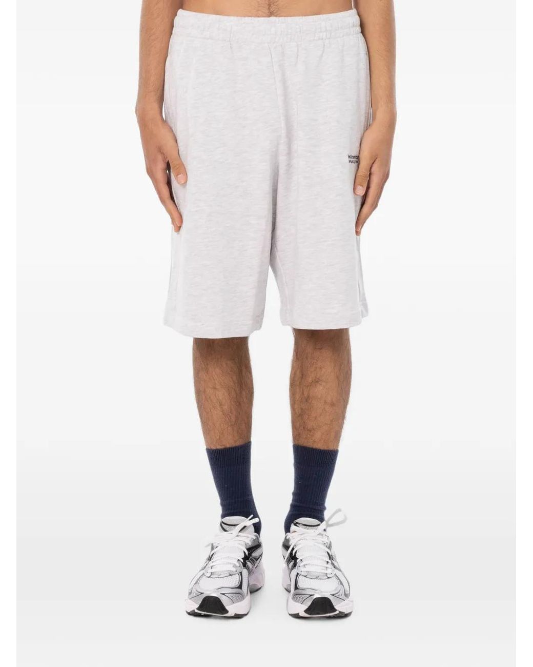 New Amsterdam White Short En Coton Flow À Logo Brodé for men