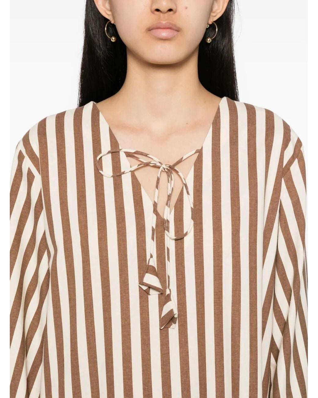 Robe Amazon À Rayures Bambah en coloris Brown