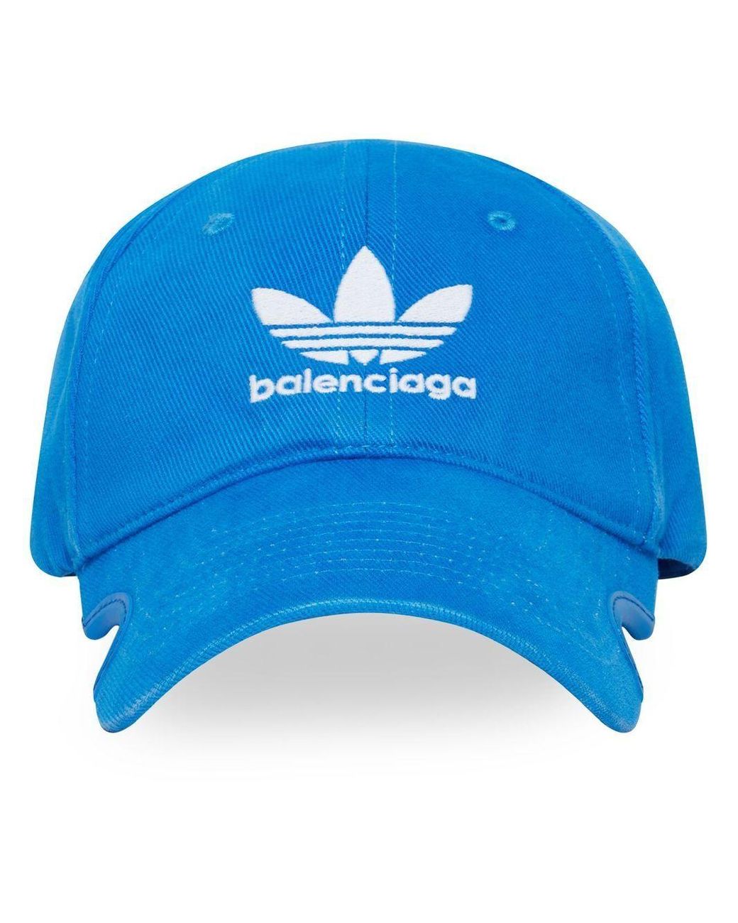 Balenciaga X Adidas Logo-embroidered Cut-out Cap in Blue for Men | Lyst