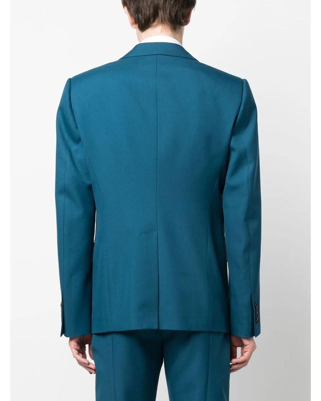 McQueen Blue Sustainable Wool Blend Jacket For Ss23 for men