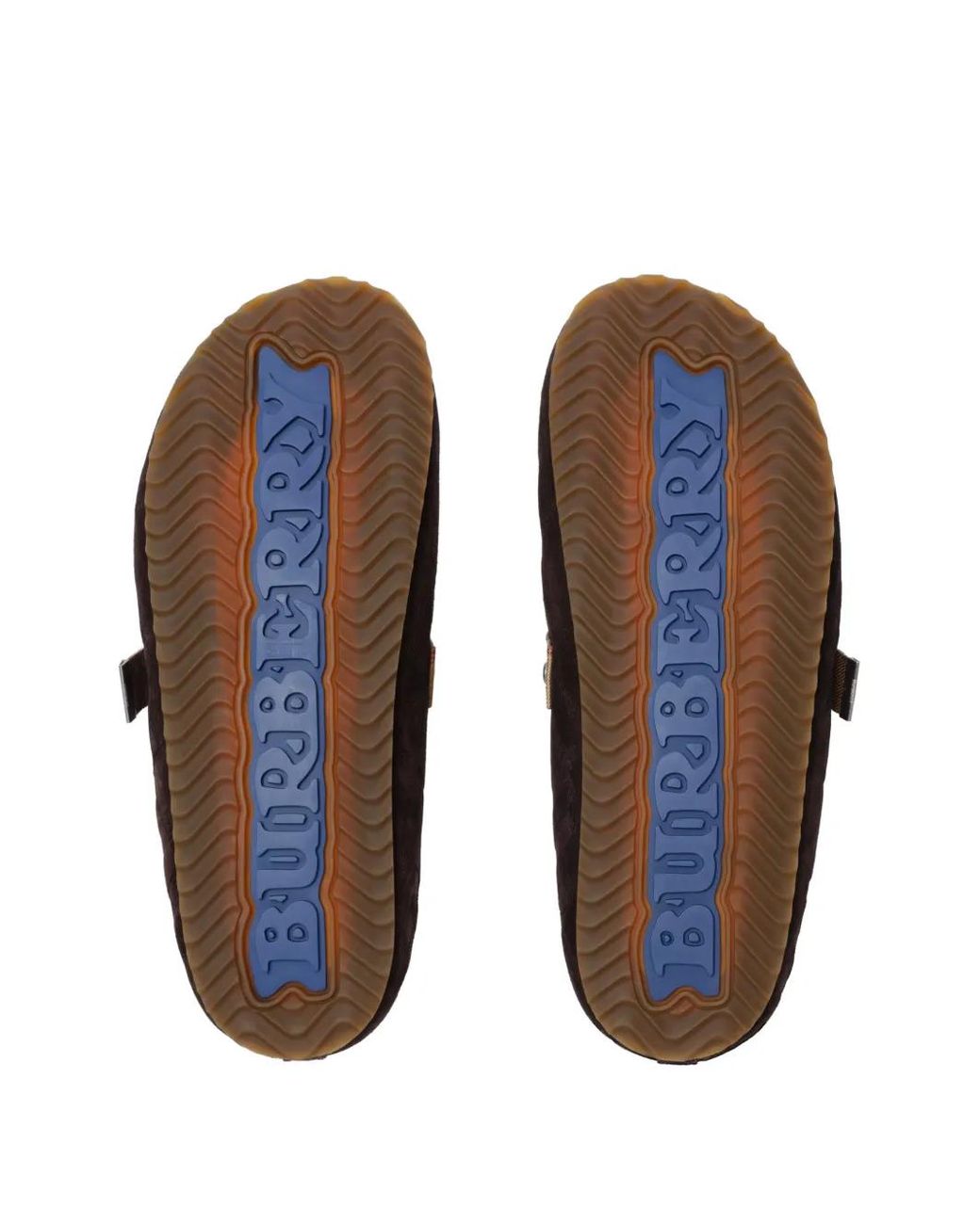 Burberry Check Urchin Clogs Mit Shearling in White für Herren