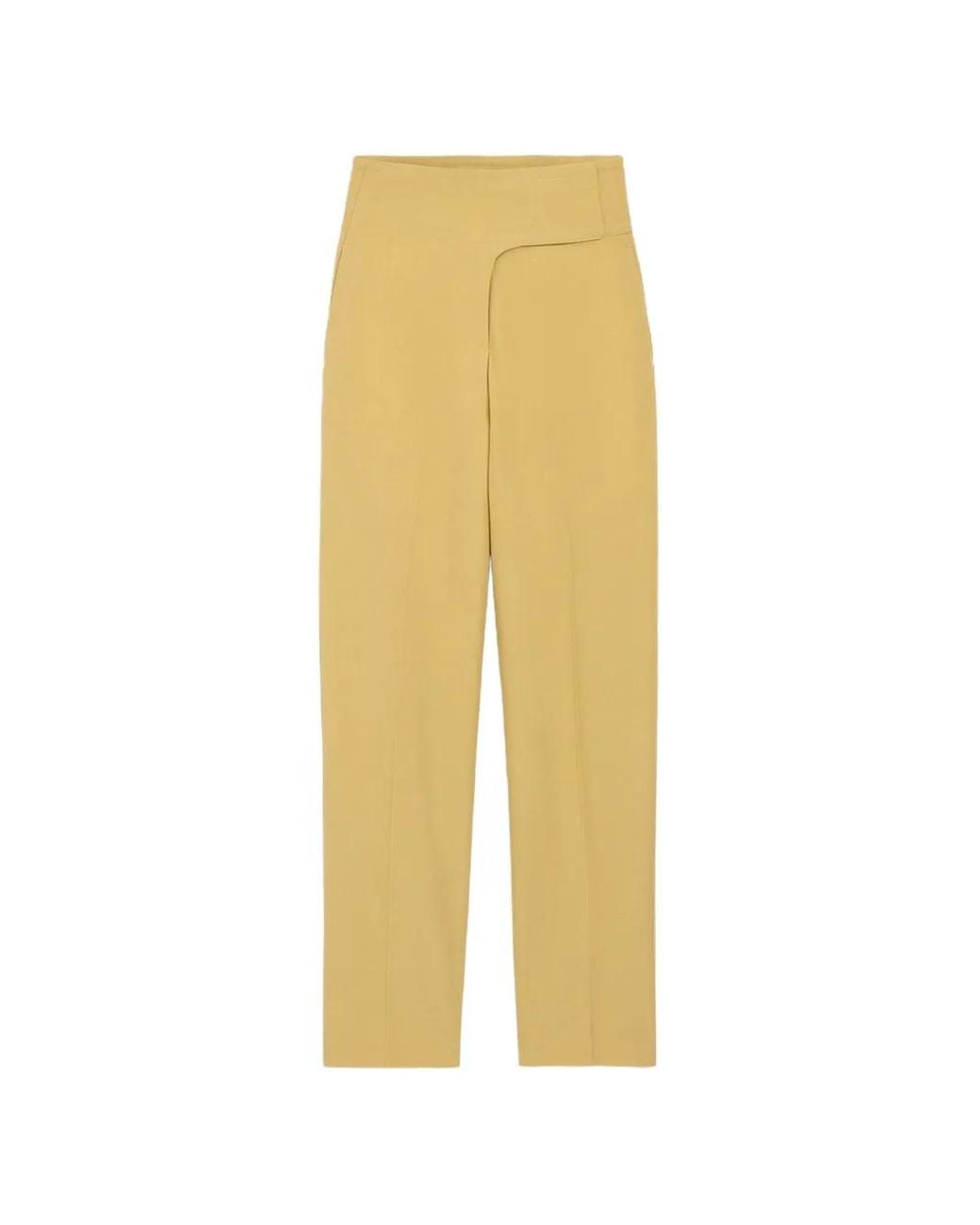 AMI Yellow New Wool Wrapped Belted Trousers